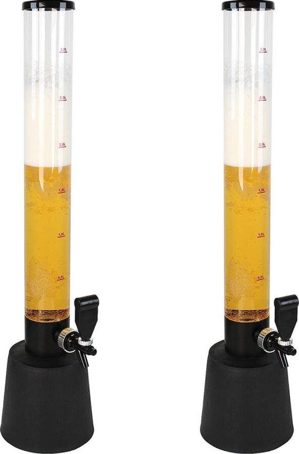 Jago Trend24 Biertap Biertoren Bierdispenser Drank Feestaccessoires 3 5 L Set van 2 stuks