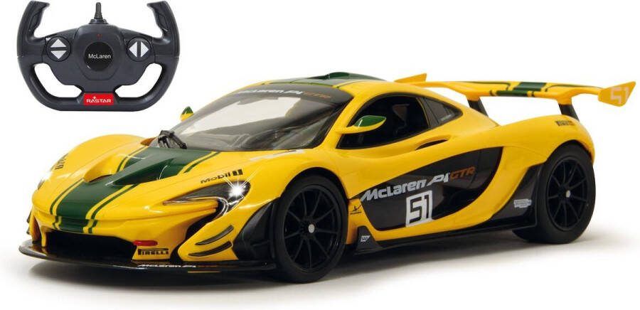 Jamara 1:14 405092 RC Auto McLaren P1 GTR Geel 2 4GHz RC Plastic Modelbouwpakket