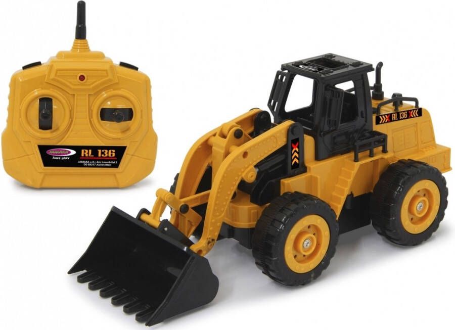 Jamara 1:36 410150 RC Shovel Wiellader RL136 Geel 2 4GHz RC Model Kant en Klaar