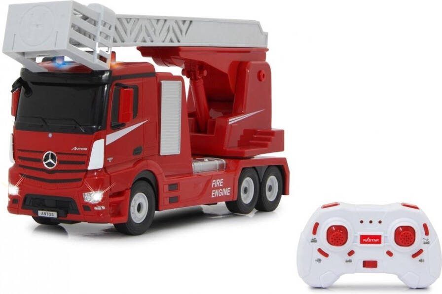 Jamara Fire Truck turnable Ladder Mercedes-Benz Antos radiografisch bestuurbaar model Brandweerwagen Elektromotor 1:24