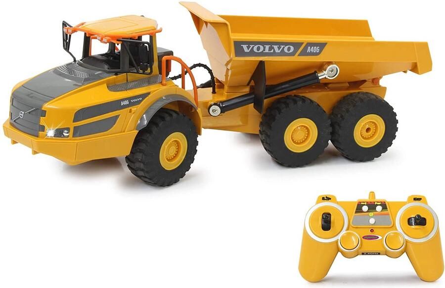 Jamara 1:26 405056 RC Vrachtwagen Volvo A40G Kiepwagen Geel 2 4GHz RC Model Kant en Klaar