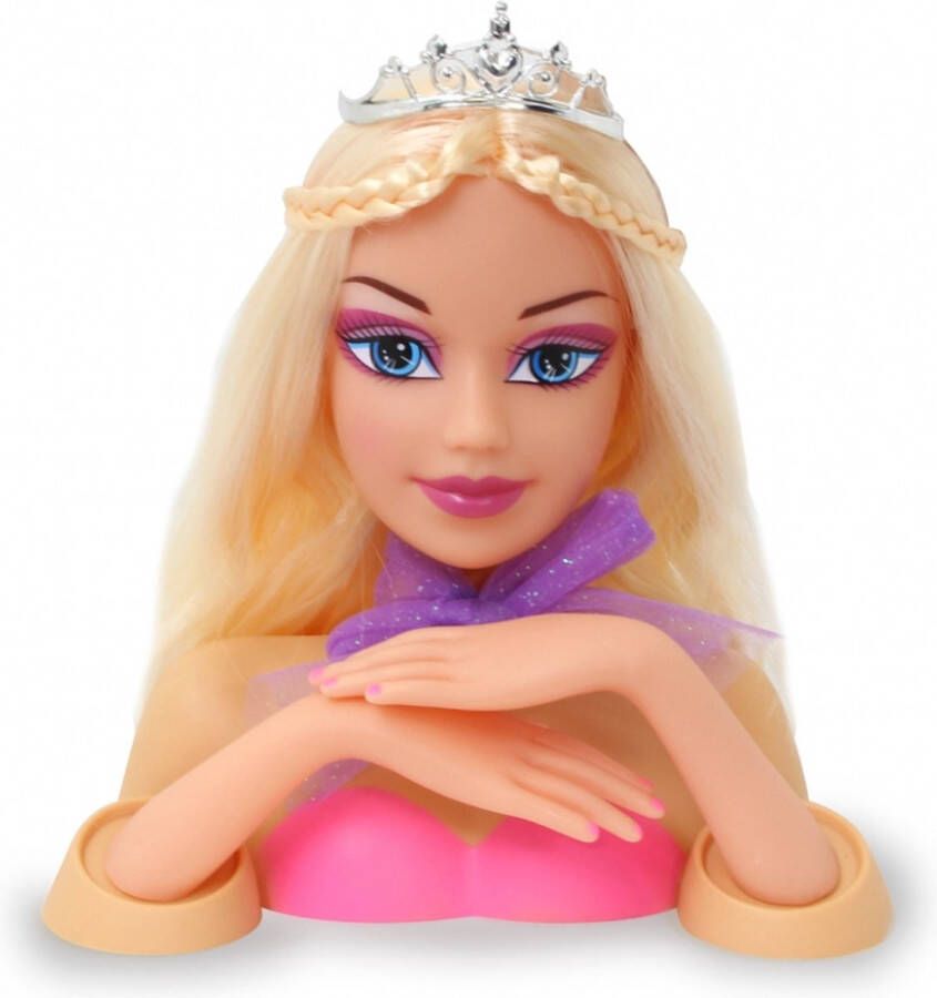 Jamara kaphoofd prinses Bella meisjes 24 5 cm roze 8-delig