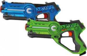 Jamara Impulse Laser Battle Set jongens 28 cm blauw groen