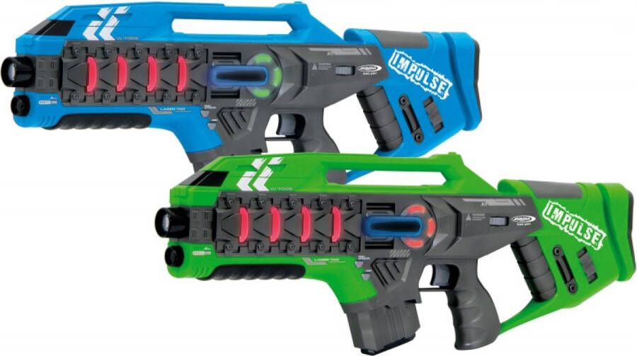 Jamara lasergeweerset Impulse Rifle jongens 52 cm blauw groen