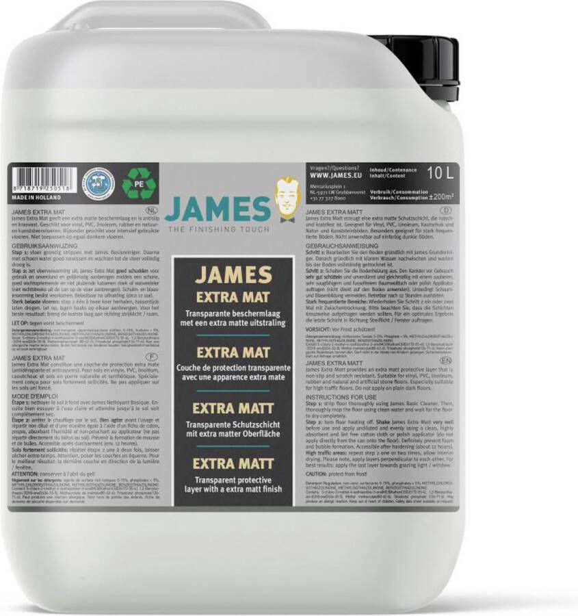 James B.V. James Extra Mat 10 liter jerrycan