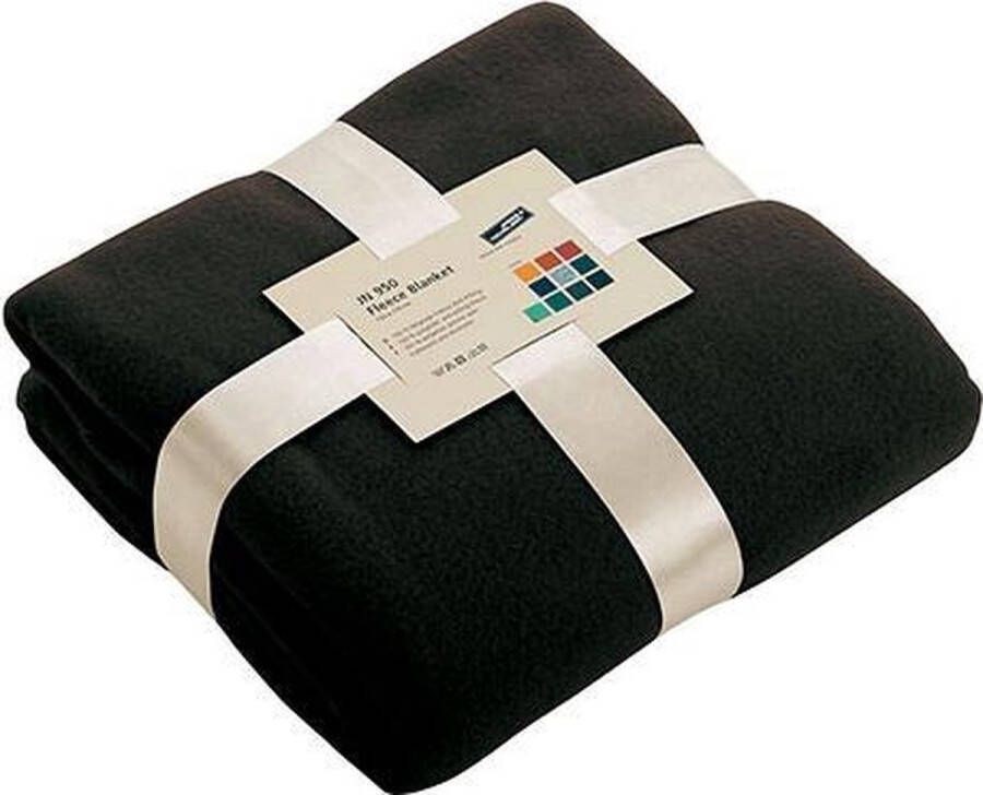 James & Nicholson Fleece deken zwart
