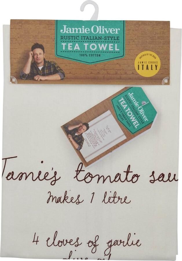 Jamie Oliver theedoek Italian Style tomato saus