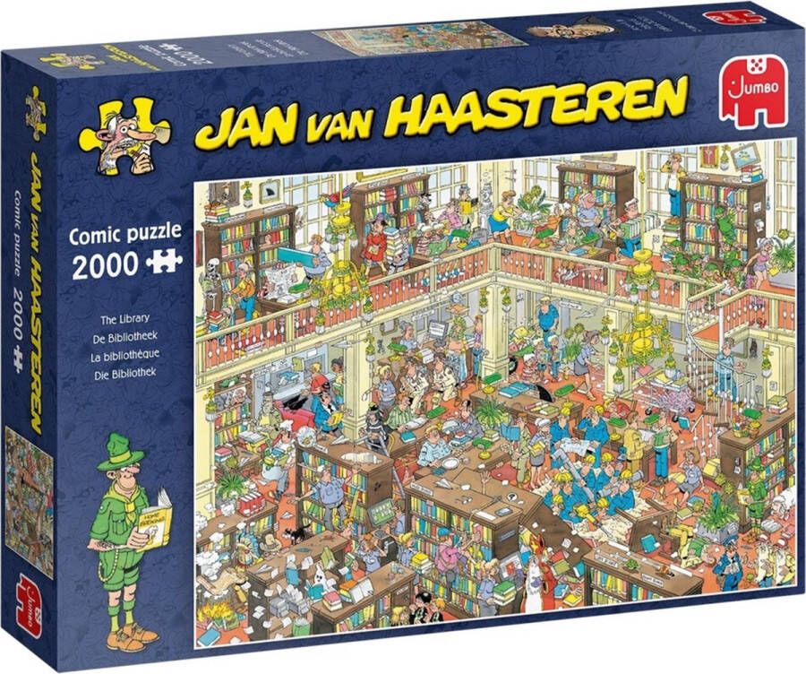 Jumbo puzzel 2000 stukjes Jan van Haasteren De bibliotheek