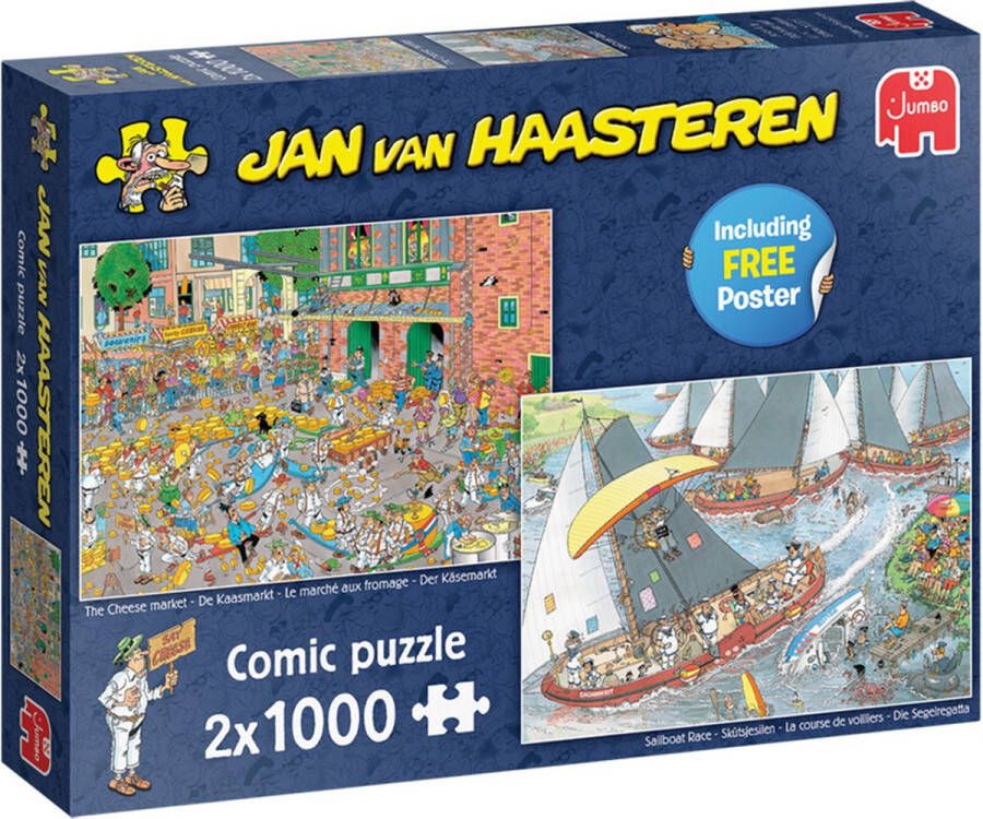 Jan van Haasteren De Kaasmarkt & Skûtsjesilen Puzzel 2x1000 stukjes
