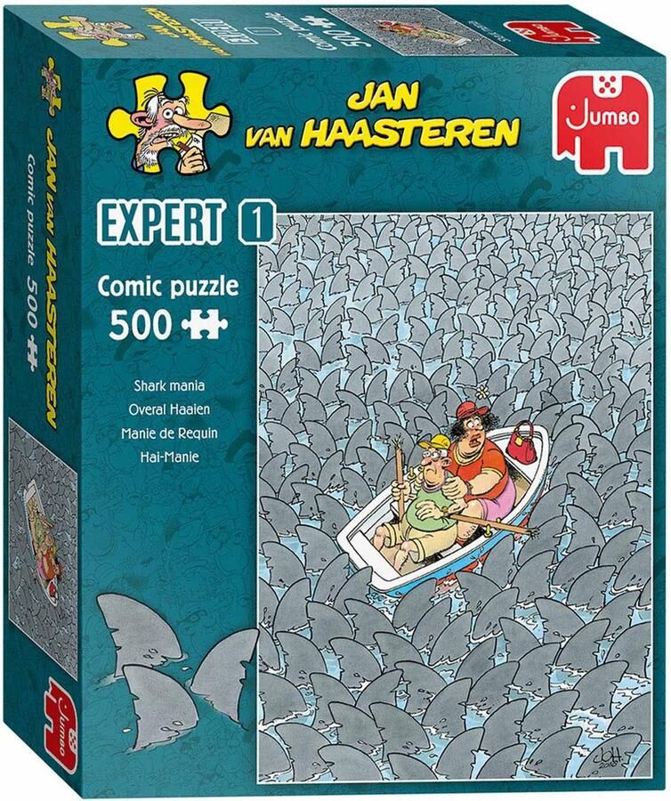 Jan van Haasteren Expert 1 Overal Haaien legpuzzel 500 stukjes