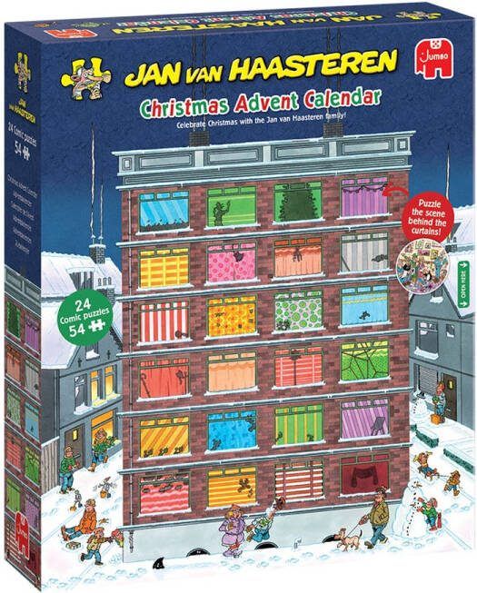 Jan van Haasteren Kerstmis Advent Kalender 24x54 stukjes puzzel Legpuzzel