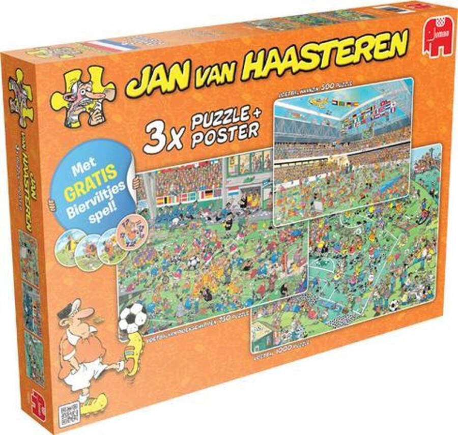 Jan van Haasteren Puzzel 3 In 1 Voetbal