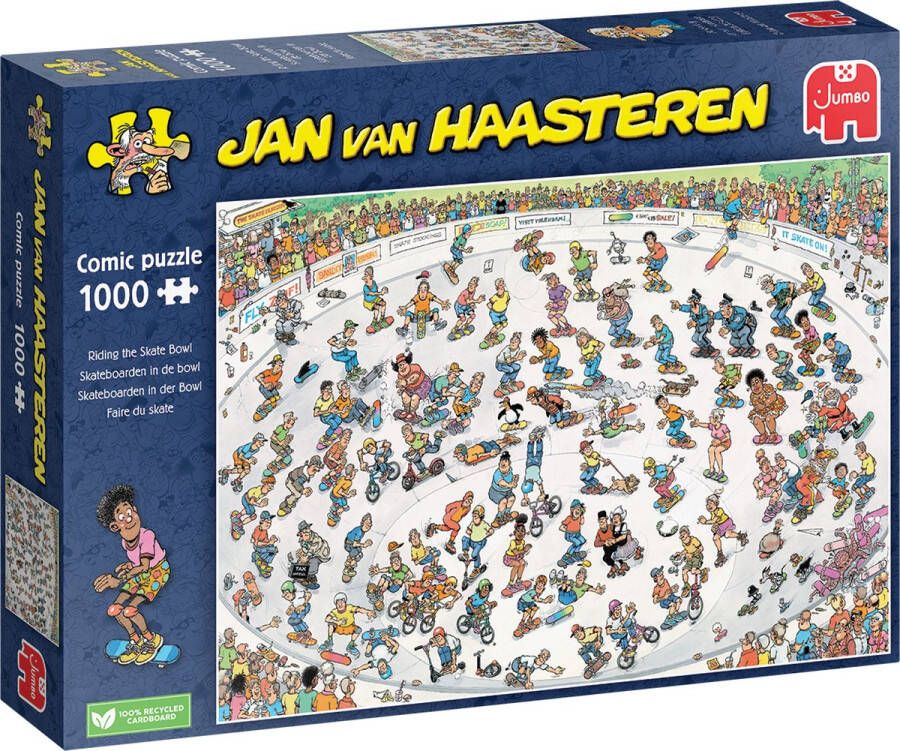 Jan van Haasteren Skateboarden In De Bowl 1000 stukjes puzzel Legpuzzel