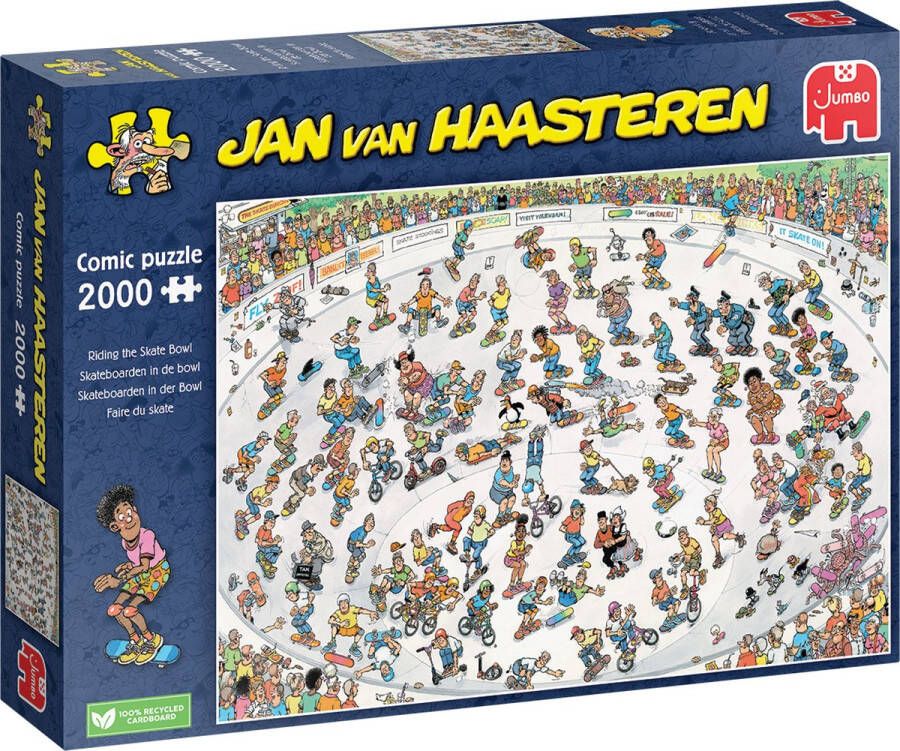 Jan van Haasteren Skateboarden in de bowl 2000 stukjes puzzel Legpuzzel