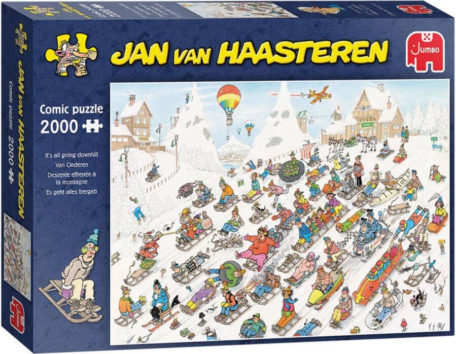 Jumbo puzzel 2000 stukjes Jan van Haasteren van onderen