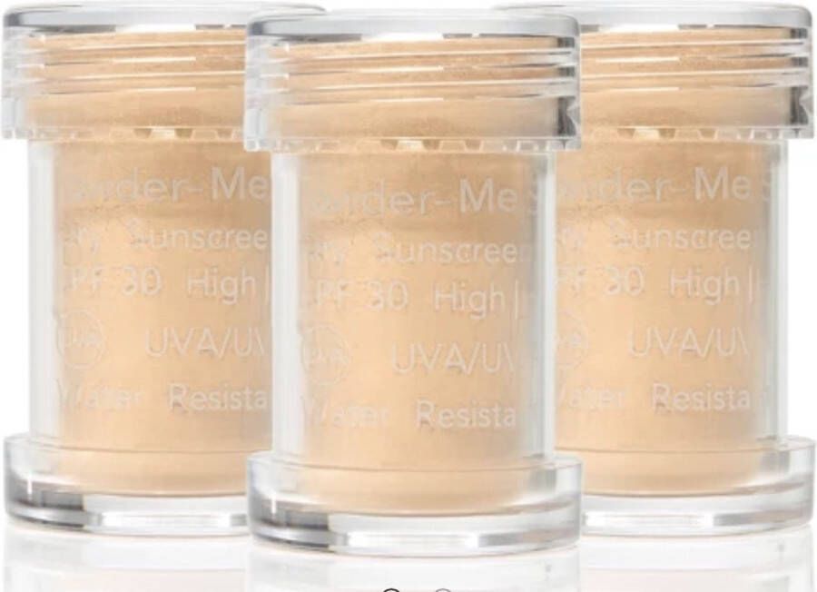 Jane Iredale Zonbescherming Powder-Me Dry Sunscreen SPF30 3 Refill kokers in de kleur Tanned