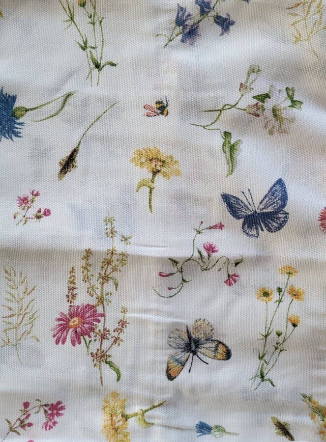 Janneke Brinkman 2 placemats bloemen en vlinders 45x30 cm