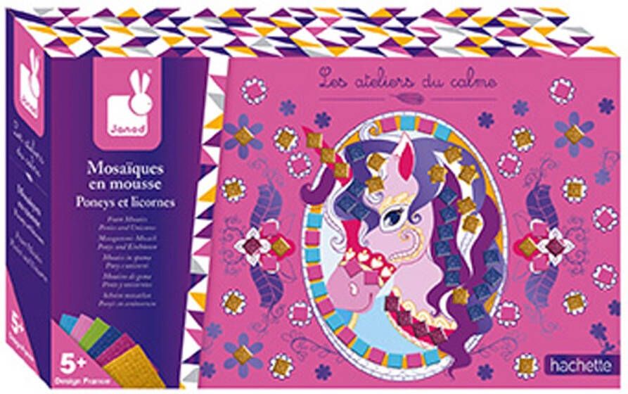 Janod Atelier Ponies en eenhoorns foam mosaic