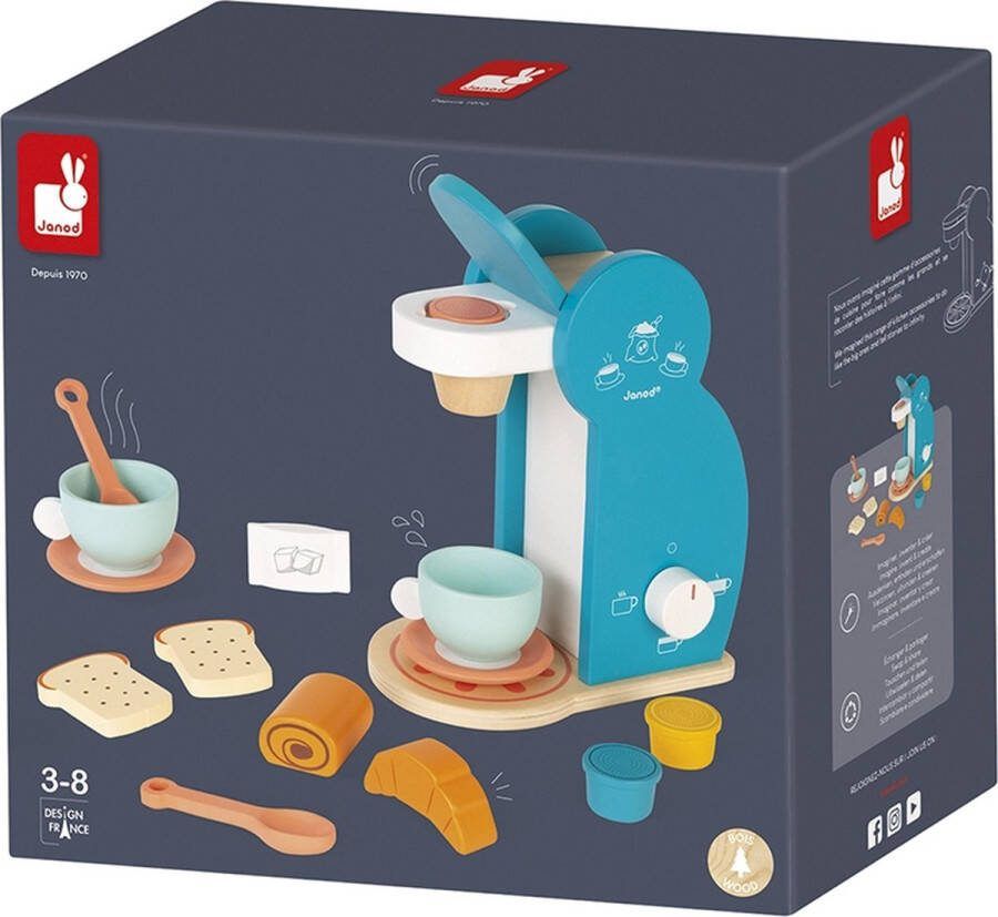 Janod In De Keuken Houten Ontbijt Set Onmisbaar Voor Een Geslaagd Ontbijt Inclusief 14 Accessoires Ideaal Om Een Speelgoedkeuken Of Een Poppentheeservies Compleet Te Maken Geschikt Vanaf 3 Jaar