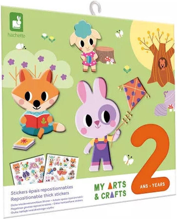Janod My Arts & Crafts Herbruikbare Stickersset Met Dikke Stickers Met 22 Stickers Geschikt Vanaf 2 Jaar