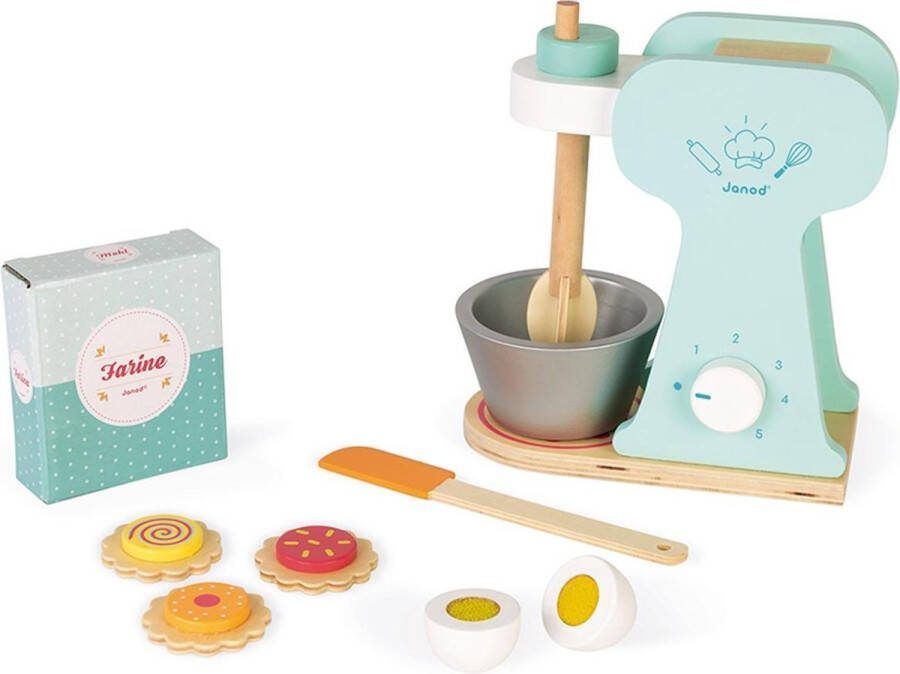 Janod In De Keuken Banketbakkersset Houten Speelgoed Voor Toekomstige Grote Chef-Koks Inclusief 6 Accessoires Geschikt Vanaf 3 Jaar