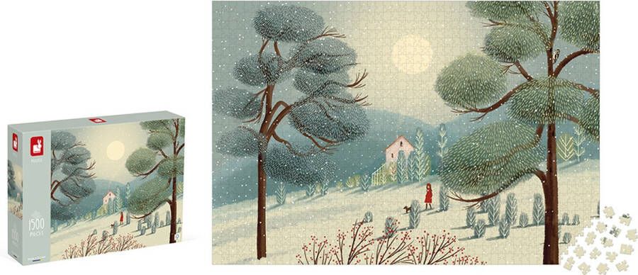 Janod Kidult Puzzel Een Winters Wonderland 1500 Stukjes Geschikt Vanaf 10 Jaar