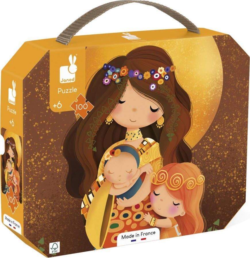 Janod Puzzel Geïnspireerd Door Gustav Klimt In Puzzelkoffer 100 Stukjes Geschikt Vanaf 6 Jaar