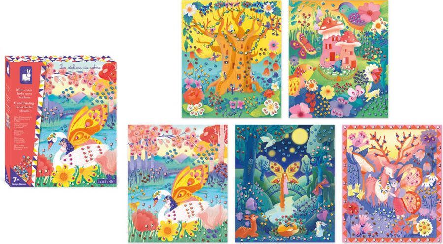 Janod Les Ateliers Du Calme Geheime Tuin 5 Schilderijen Om Te Versieren Met Minifiguurtjes Geschikt Vanaf 7 Jaar
