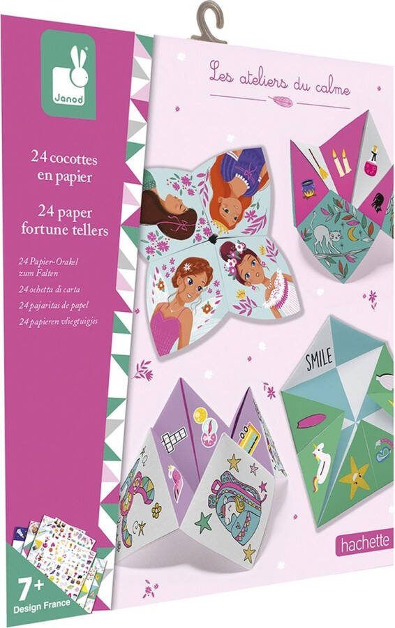 Janod Les Ateliers Du Calme Papieren Waarzeggers Maak En Decoreer 24 Happertjes Knutselset Geschikt Vanaf 7 Jaar
