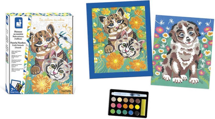 Janod Les Ateliers Du Calme Schilderen Op Nummer Kleine Dieren De Set Bevat 2 Schilderijen Om Te Schilderen Geschikt Vanaf 7 Jaar