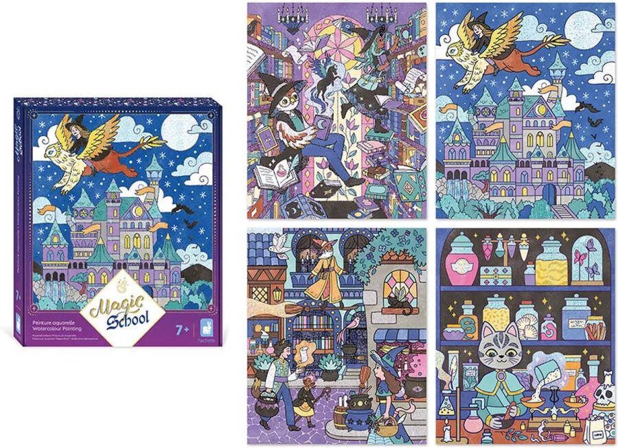 Janod Magic School Aquarel Schilderen 4 Zeemeermin Schilderijen Om Te Schilderen Met Waterverf Geschikt Vanaf 7 Jaar