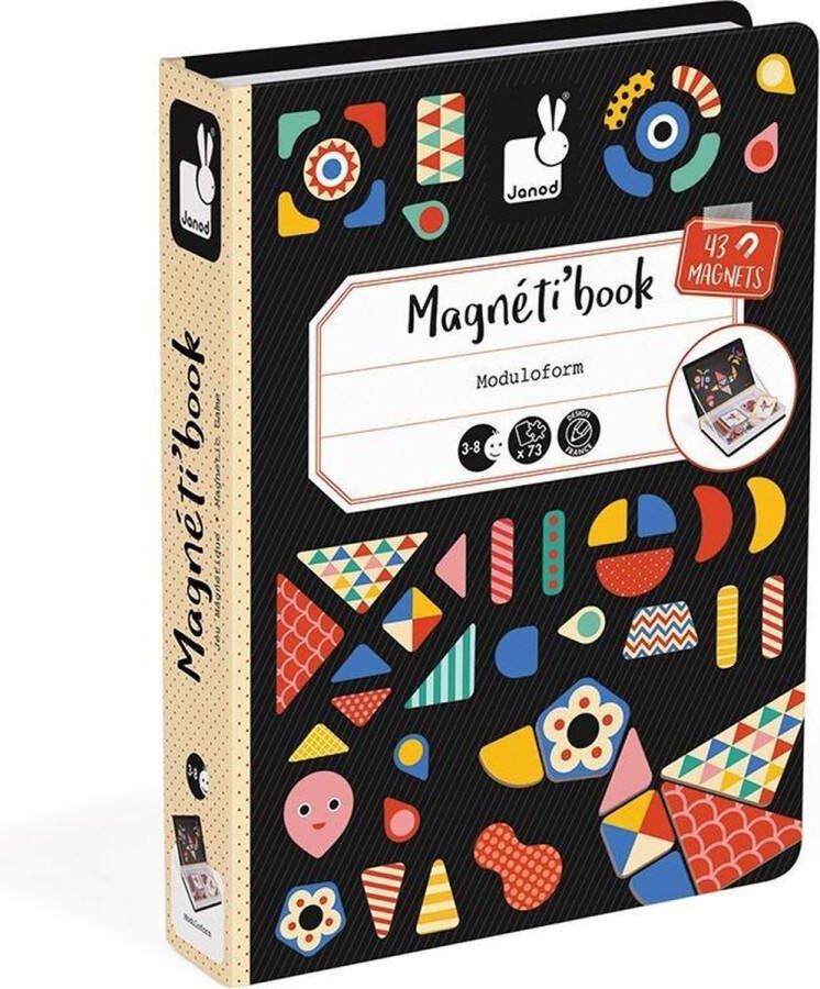 Janod Magnetibook Moduloform Magneetboek Speelset Inclusief 43 Magneten En 30 Voorbeeldkaarten Geschikt vanaf 3 Jaar