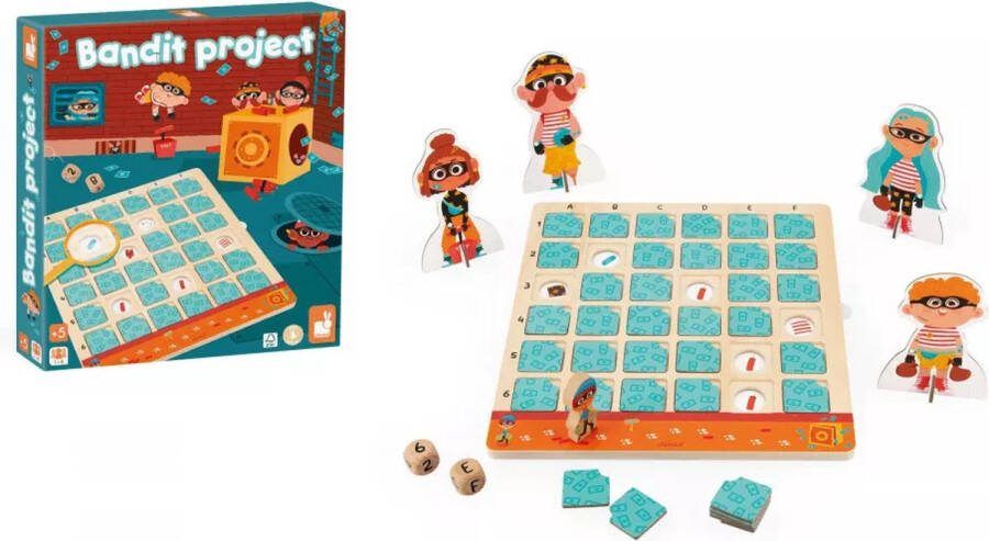 Janod Spel De Bandiet Ontmasker De Bandiet Voordat Hij De Bank Berooft! Dit Houten Educatieve Spel Doet Een Beroep Op Het Denkvermogen De Observatievaardigheden En De Logica Van Kinderen Geschikt Vanaf 5 Jaar