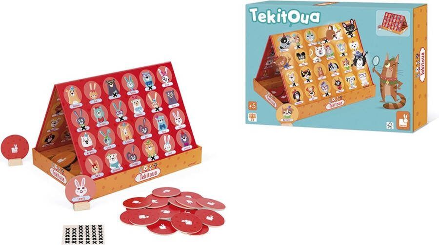 Janod Spel Strategiespel Tekitoua Klassiek Wie is het? Spel In Een Nieuw Jasje Wat Is Het Dier Van Je Tegenstander? Stel Vragen Om Erachter Te Komen. De Eerste speler Die Het Dier Herkent Is De Winnaar! Geschikt Vanaf 5 Jaar