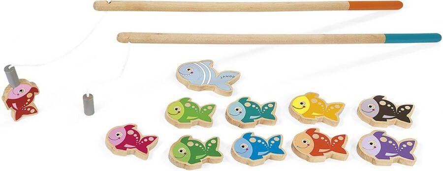 Janod Spel Visspel: Laten We Gaan Vissen Gebruik Je Vishengel En Probeer De Meeste Vissen Te Vangen! Elke Vis Is Een Bepaald Aantal Punten Waard Geschikt Vanaf 2 Jaar
