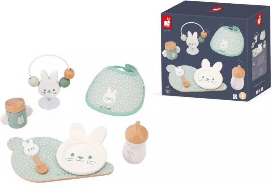 Janod Zen Verzorgingsset Set Voor Poppen Tot 42 Cm 7 Accessoires: Alles Wat Poppenouders Nodig Hebben! Geschikt Vanaf 2 Jaar