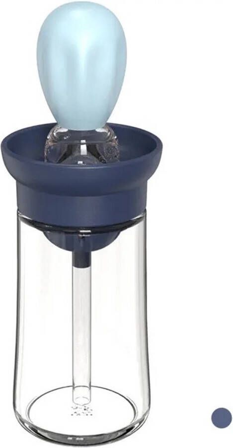 Janse Olie dispenser blauw Oliefles Olijfolie fles met siliconen opzetborstel Barbeque oliedispenser BBQ accessoires Bakkwast Bakken Cooking oil dispenser
