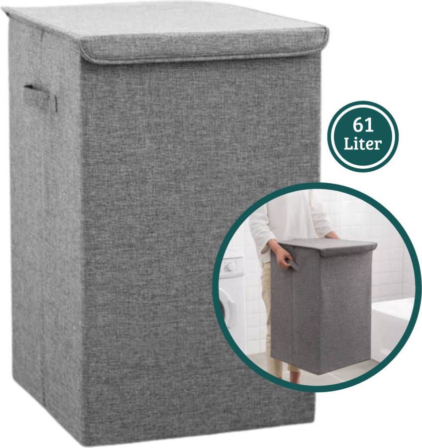 Janse Wasmand Stevige opvouwbare wasmand 61 Liter Badkamer organizer Opbergbox Wassorteerder Laundry basket Opbergbak