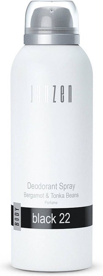 Janzen Deodorant Spray Black 22 – Anti-Transpirant Spray – Fris en Kruidig – Verzorgend – 150 ml