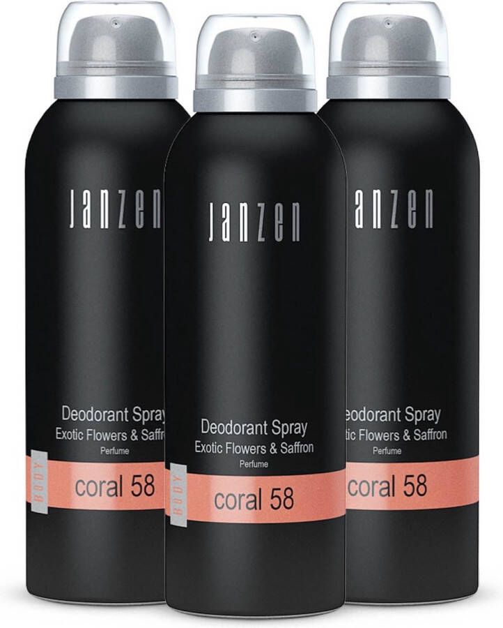Janzen Deodorant Spray Coral 58 3-pack
