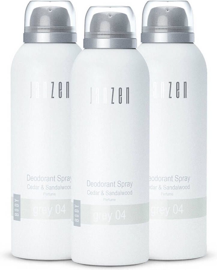 Janzen Deodorant Spray Grey 04 3-pack