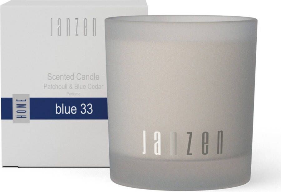 Janzen Geurkaars Blue 33 Scented Candle Blue 33 Parfumkaars Fris en Levendig 210 gram