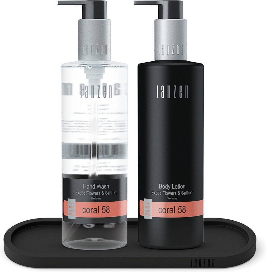 Janzen Hand Care Set Coral 58 + Luxury Tray Black