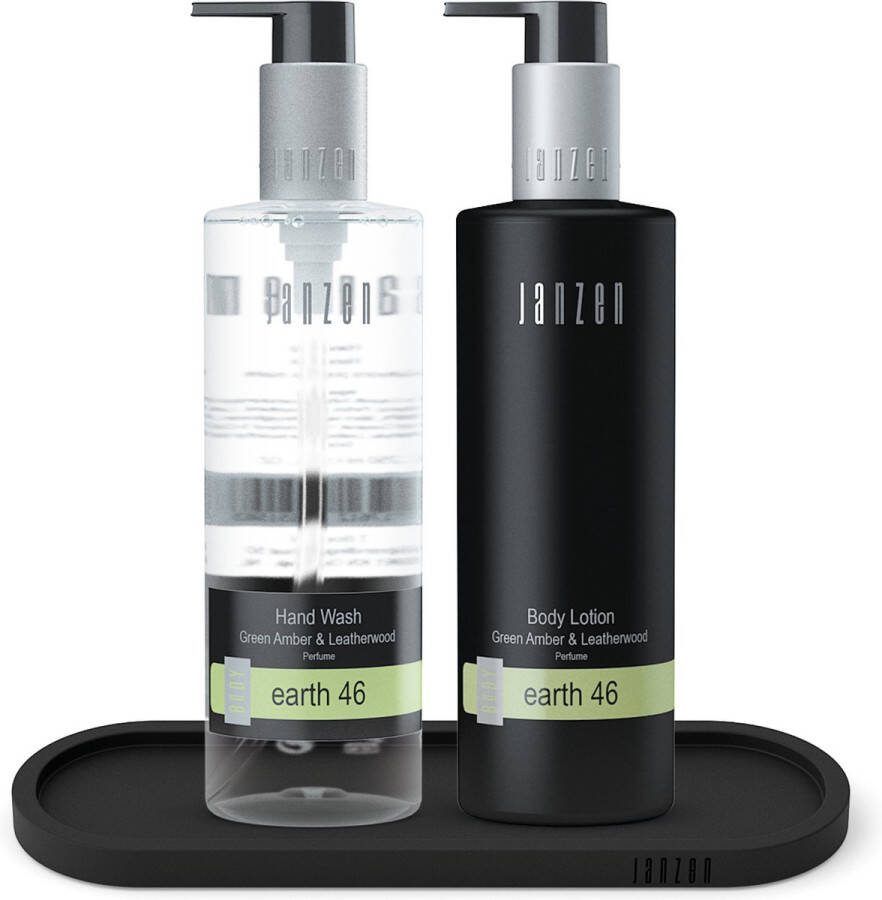 Janzen Hand Care Set Earth 46 + Luxury Tray Black
