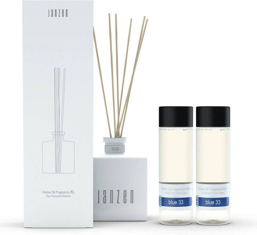 Janzen Home Fragrance Sticks XL wit inclusief Blue 33