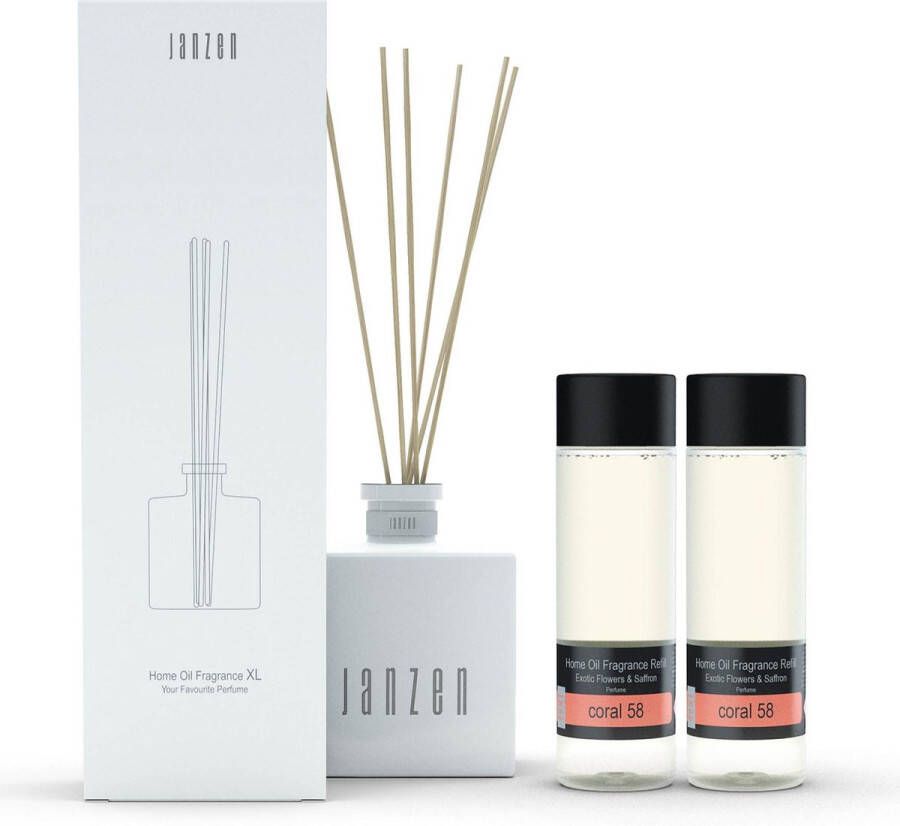 Janzen Home Fragrance Sticks XL wit inclusief Coral 58