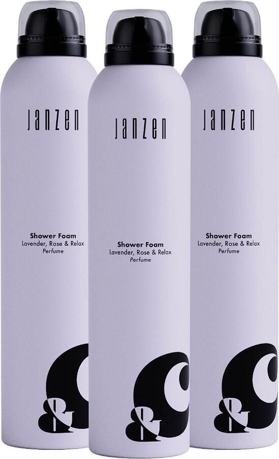 Janzen Shower Foam &C Lavender Rose & Relax 3-pack Showerfoam Doucheschuim 3 x 200 ml