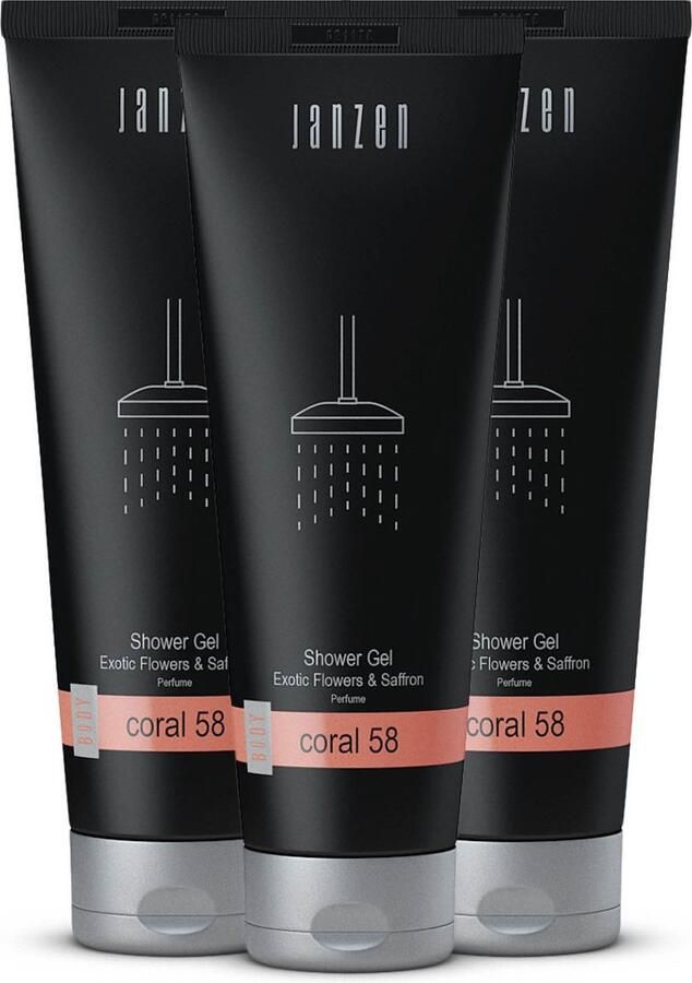 Janzen Shower Gel Coral 58 3-pack