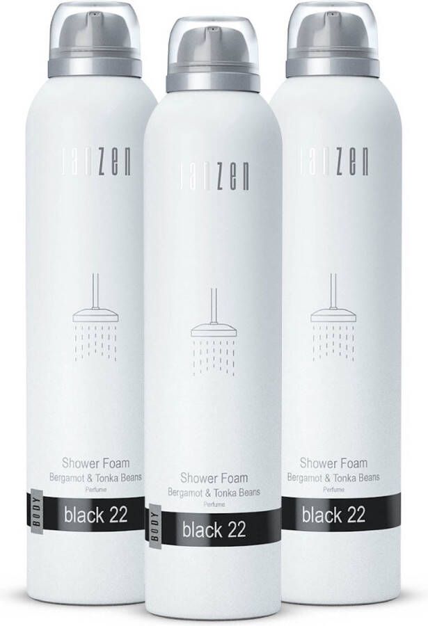 Janzen Shower Foam Black 22 3-pack Showerfoam Doucheschuim 3 x 200 ml
