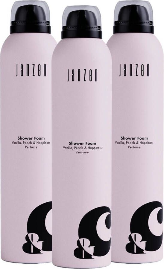 Janzen Shower Foam &C Vanilla Peach & Happiness 3-pack Showerfoam Doucheschuim 3 x 200 ml